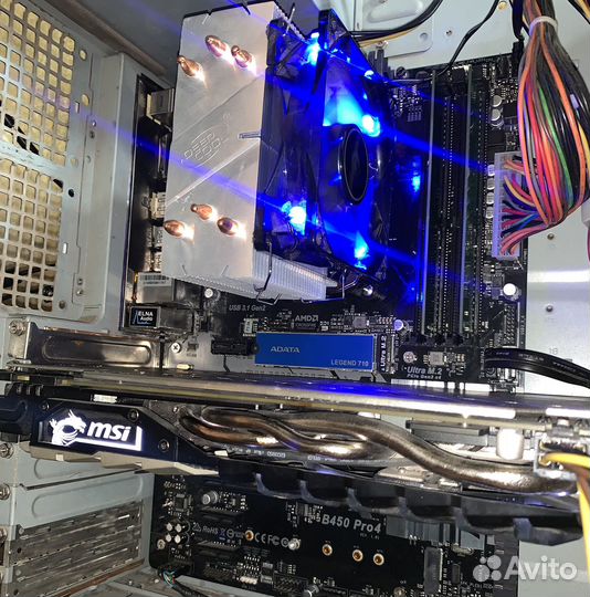 Основа для сборки пк (AMD Ryzen 5, B450, 16Gb)