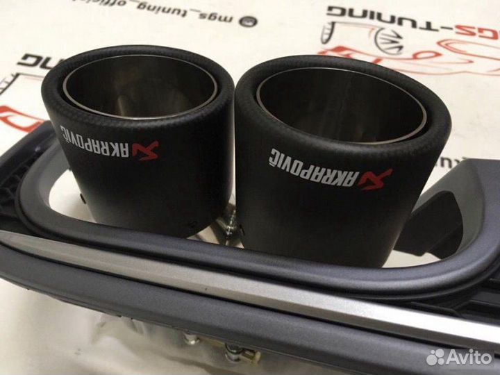 Диффузор Audi A6 14-18гг. S6 для S-line Akrapovic