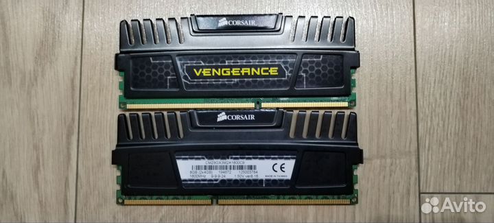 Озу DDR3 2x4gb 1600mhz Corsair Vengeance