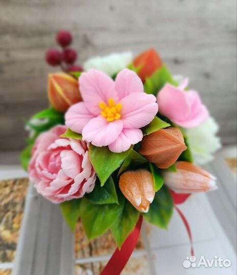 Букет из мыла ручной работы