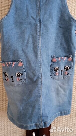 Джинсовый сарафан для девочки 116 122
