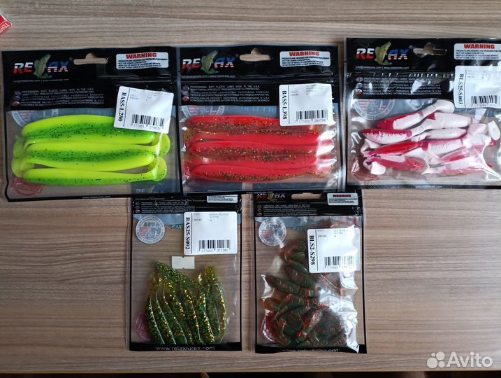 Силиконовые приманки Relax, Lj, Atack, Akkoi, Iam