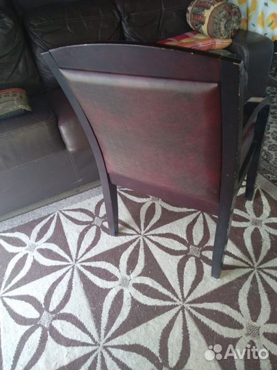 Кресло рабочее кожаное