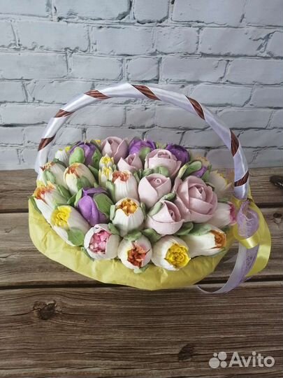 Букет из зефирных цветов