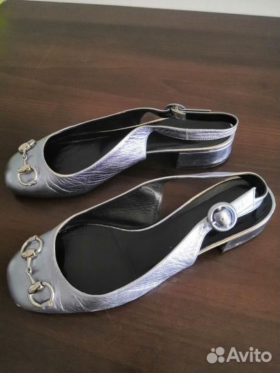 Балетки gucci (туфли с открытой пяткой) 38 размера