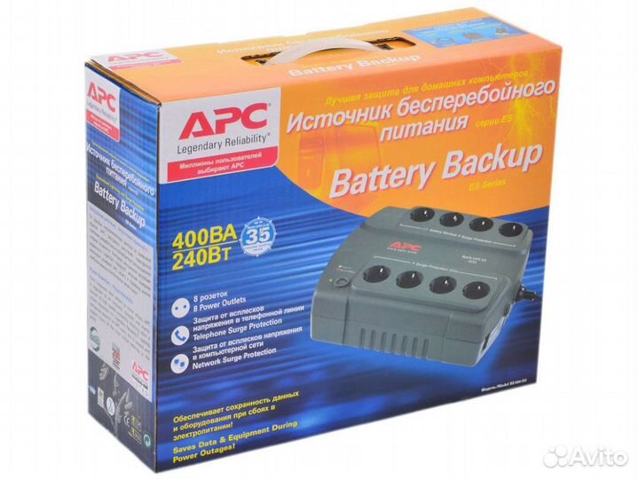 Ибп APC Back-UPS ES 400VA BE400-RS