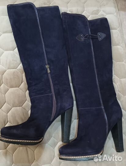 Сапоги демисезонные замшевые 39 разм