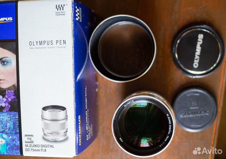 Объектив Olympus 75/1.8 + фирменная бленда
