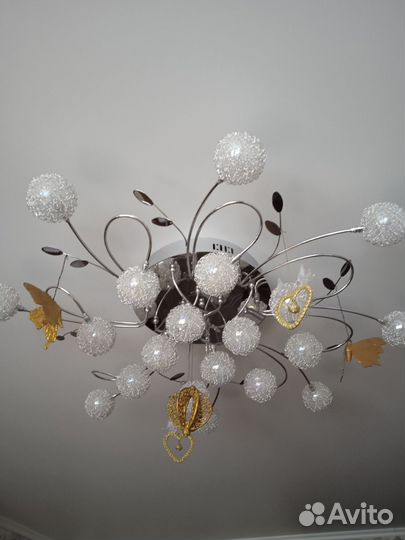 Люстра потолочная большая бу