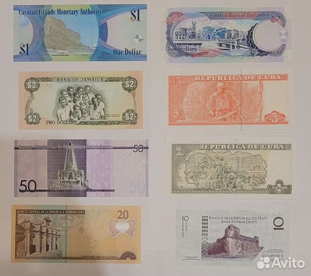 Банкноты стран Карибского моря