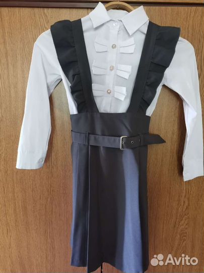 Школьная форма для девочки серая 122 - 128