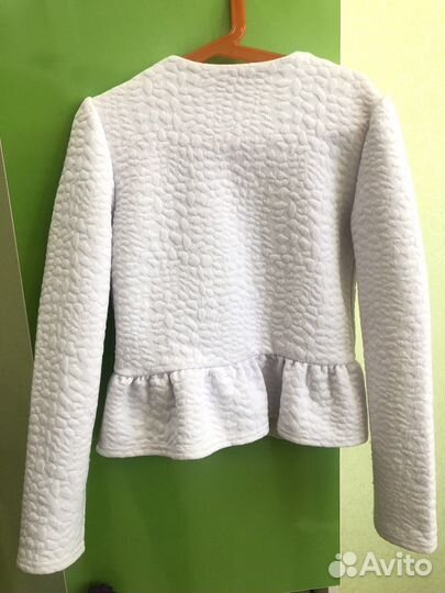 Жакет белый для девочки 140