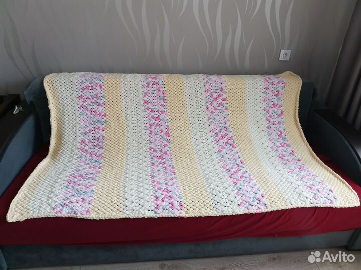 Плед детский вязаный ручная работа