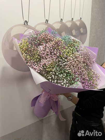 Букет цветов гигант из гипсофилы, доставка