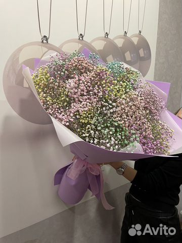 Букет цветов гигант из гипсофилы, доставка