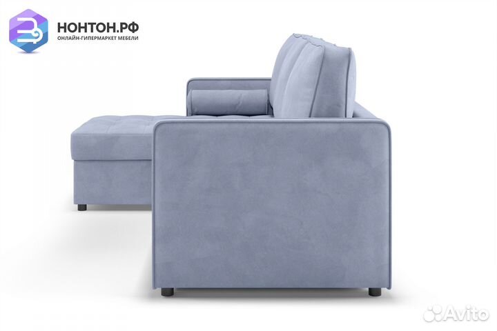 Диван угловой тик-так Модо светло-серый