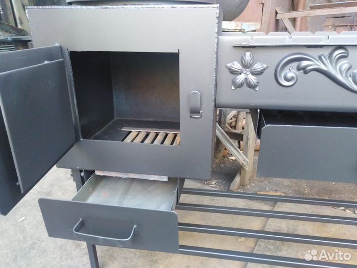 Мангал - казан 4 мм с декором