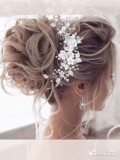 Свадебное украшение для волос диадема веточка