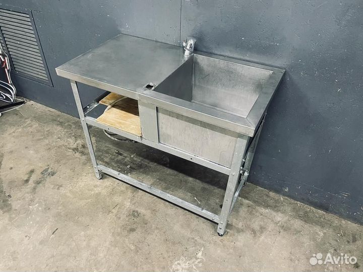 Ванна моечная с раб. поверхностью 100х53 см