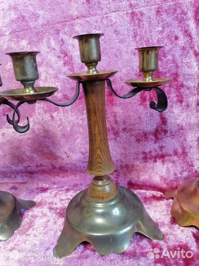 Подсвечники латунь СССР