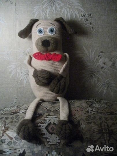 Вязанная собачка 