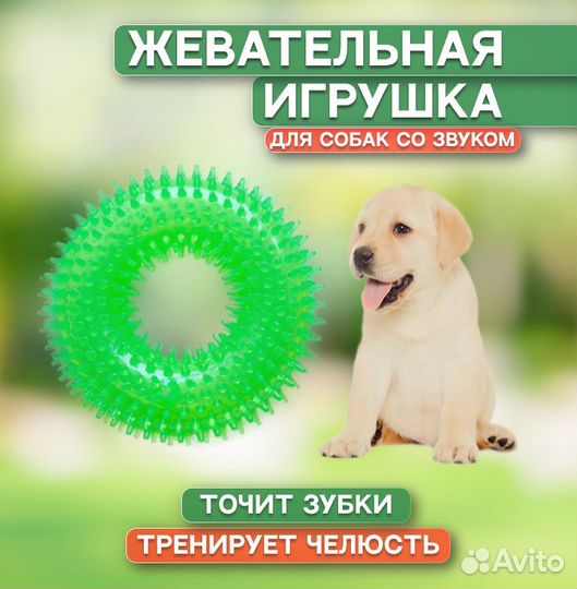 Игрушка (кольцо) с шипами для собак 10см, 12 см