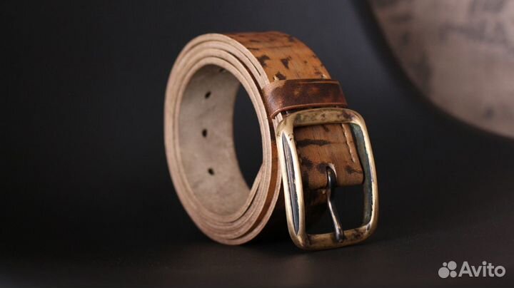 Кожаный ремень (ручная работа)