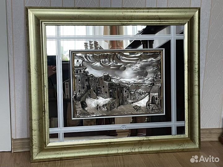 Картина из серебра Италия 925 пробы