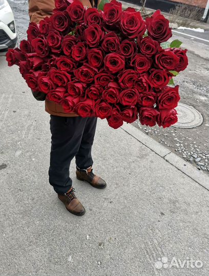 Розы с доставкой, букет роз 101