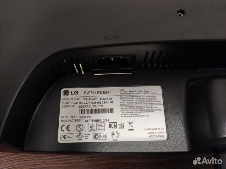 Монитор для компьютера LG 22 дюйма