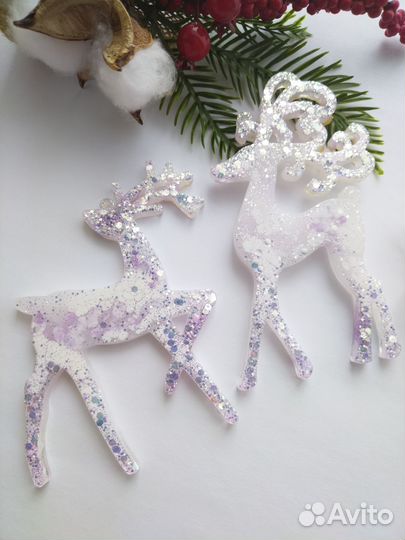 Новогодние игрушки из эпоксидной смолы