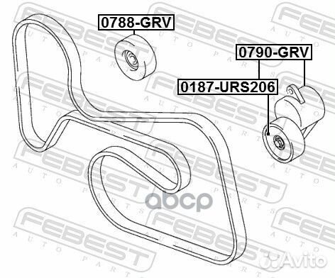 Ролик обводной приводного ремня 0788GRV Febest