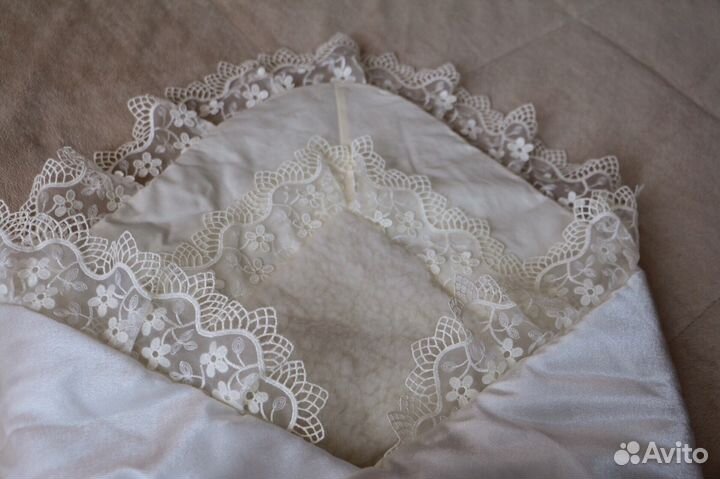 Конверт-одеяло на меху для новорожденных на