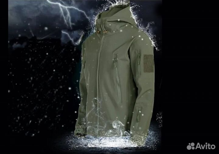 Брюки 3XL от костюма софтшел (олива)