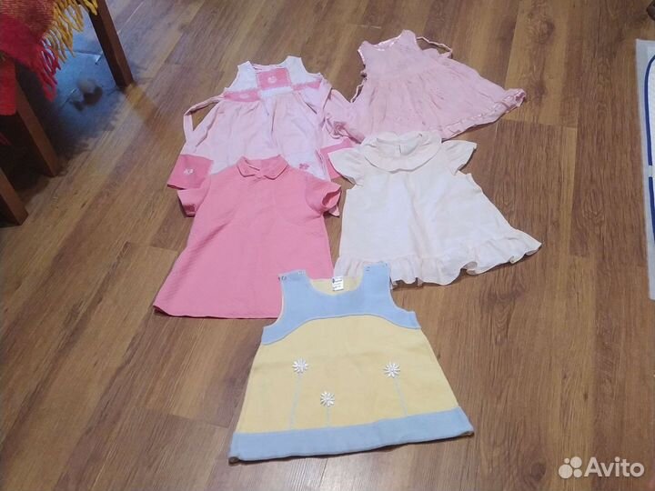 Детские летние вещи пакетом на девочку от 6-18 м