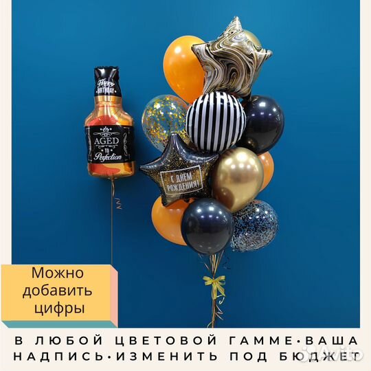 Шарики, шары для парня, мужчины на праздник