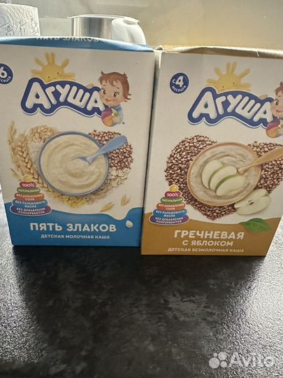 Каша Агуша молочная и безмолочная
