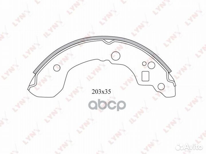Колодки тормозные барабанные зад bs5710 LYN
