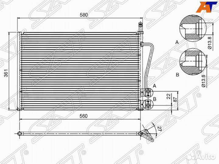 Радиатор кондиционера ford fusion /fiesta 1.2 /1
