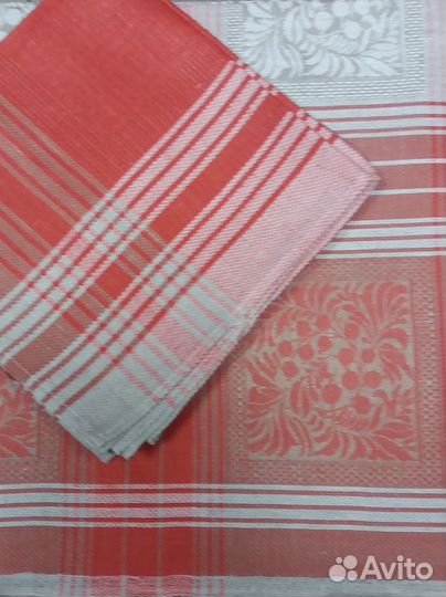 Скатерть льняная 160 х 200 см + Салфетки 6 шт