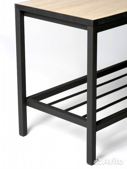 Банкетка corrido-410N с одной полкой, черная