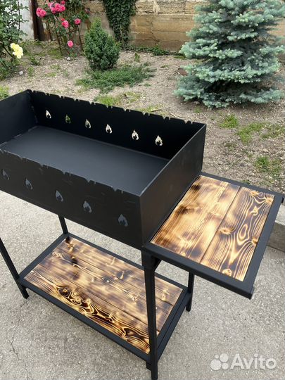 Мангал разборный 3 мм толстостенный с полками