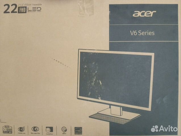 Монитор Acer FullHD 1920x1080 60 Гц LED 21,5