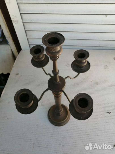 Старинный подсвечник латунь