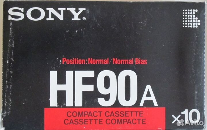 Аудиокассеты Sony HF90A, type I (Japan)