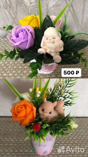 Букет из мыльных цветов