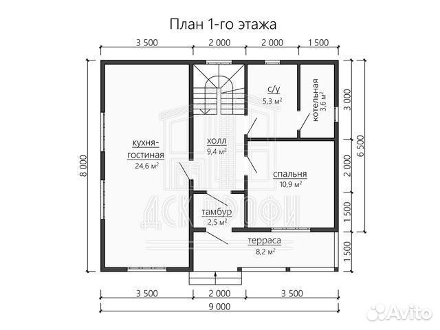 Каркасный дом под ключ 124м2 с балконом