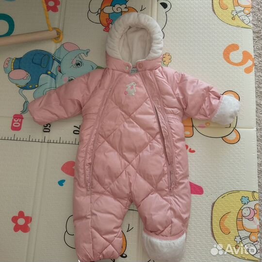 Зимний комбинезон для девочки 74