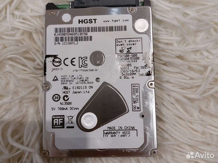 Жесткий диск для ноутбука hgst