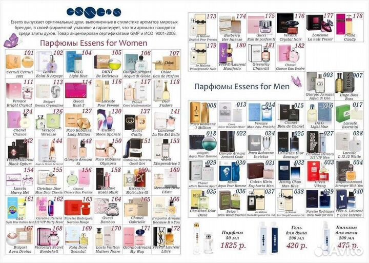 Духи Essens в наличии